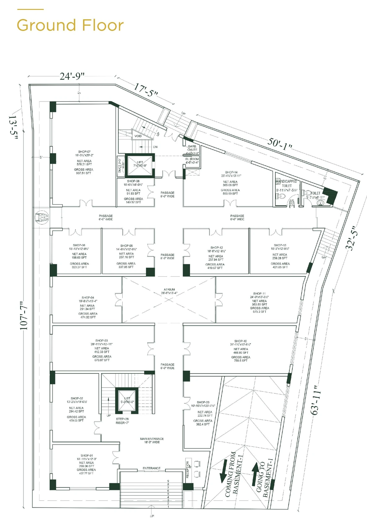 Ground Floor plan at SBS Tower